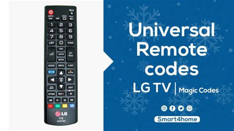 List of Universal Remote Control Codes for LG TV .